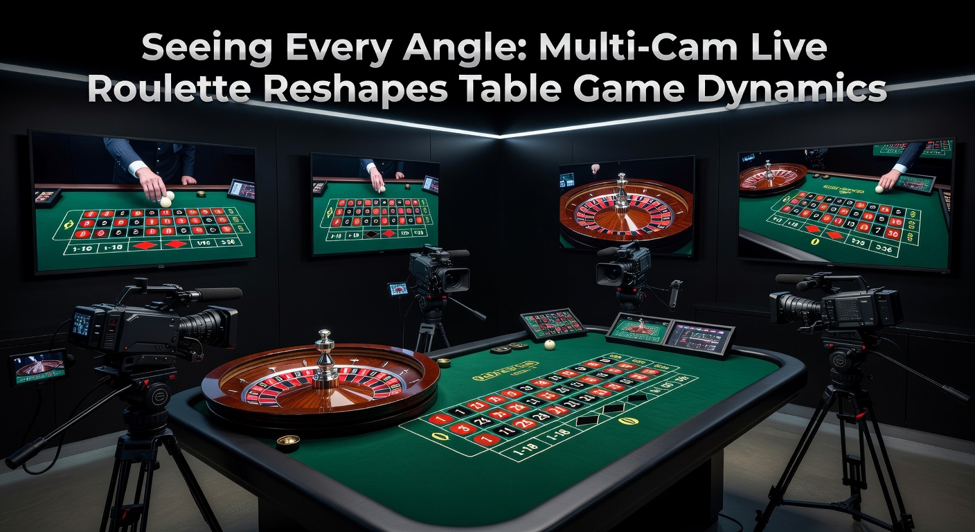 High-tech multi-camera studio capturing every detail of a live roulette wheel in action, with overhead and close-up shots illuminating the table's vibrant layout