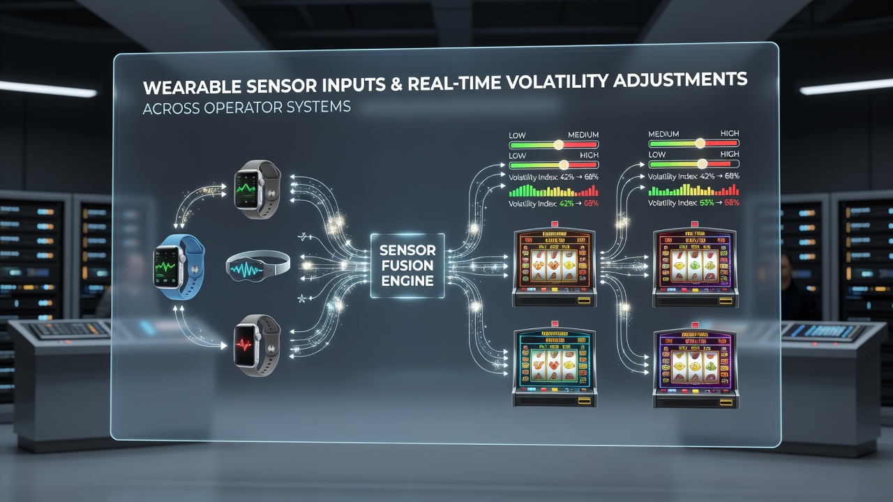 Dashboard view of real-time volatility metrics adjusted by wearable sensor feeds on operator platform